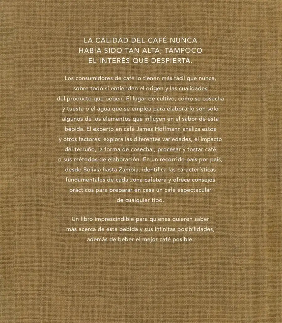 Reverso del libro Atlas del café