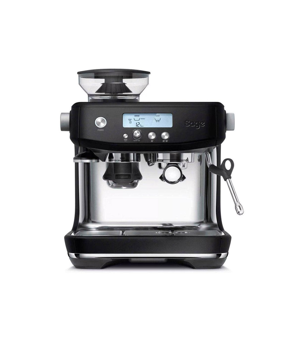 Cafetera superautomática para espresso sage the barista pro negra
