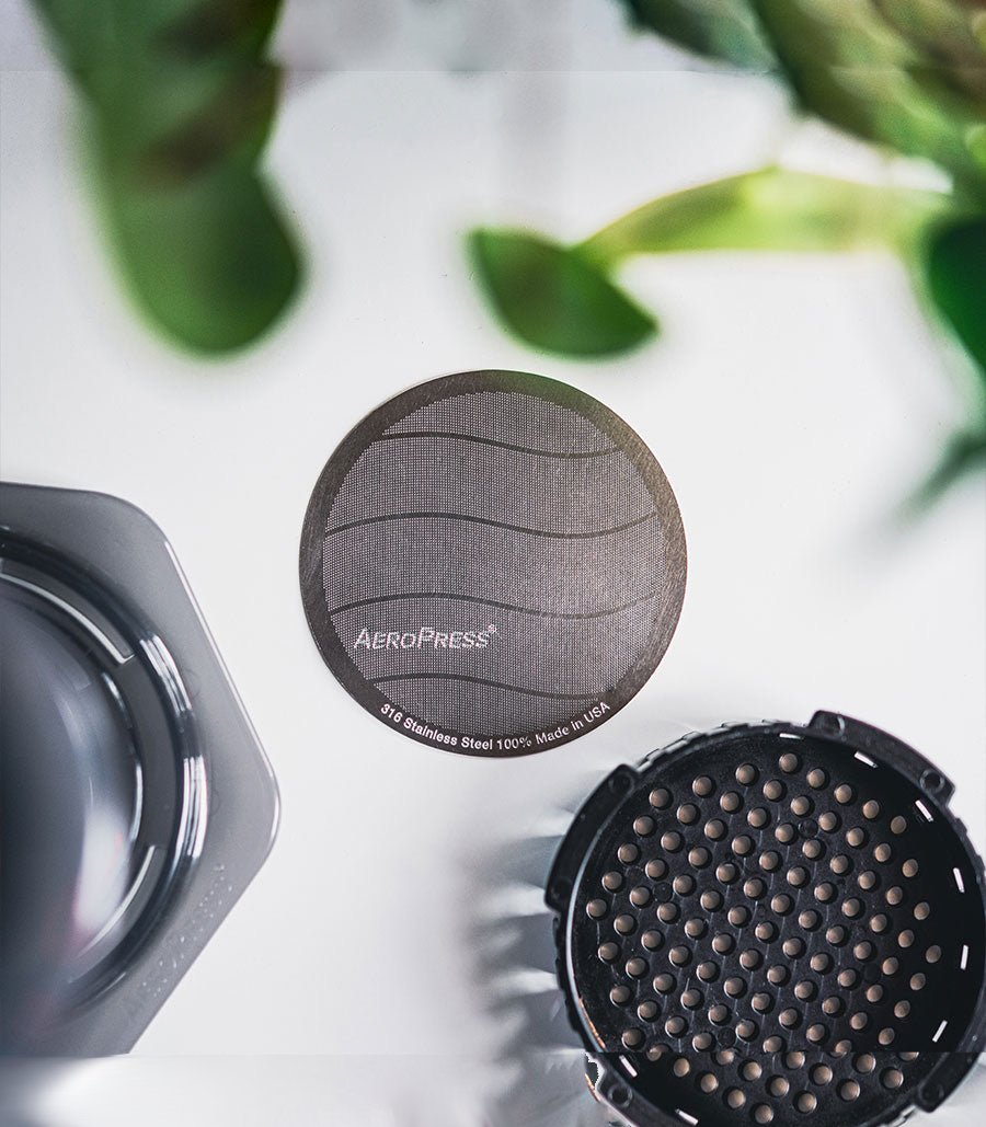 Filtro de acero inoxidable para usar con AeroPress. Reutilizable