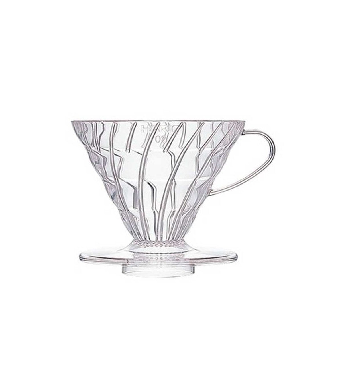 Hario v60 02 transparente de plástico para hacer café infusionado