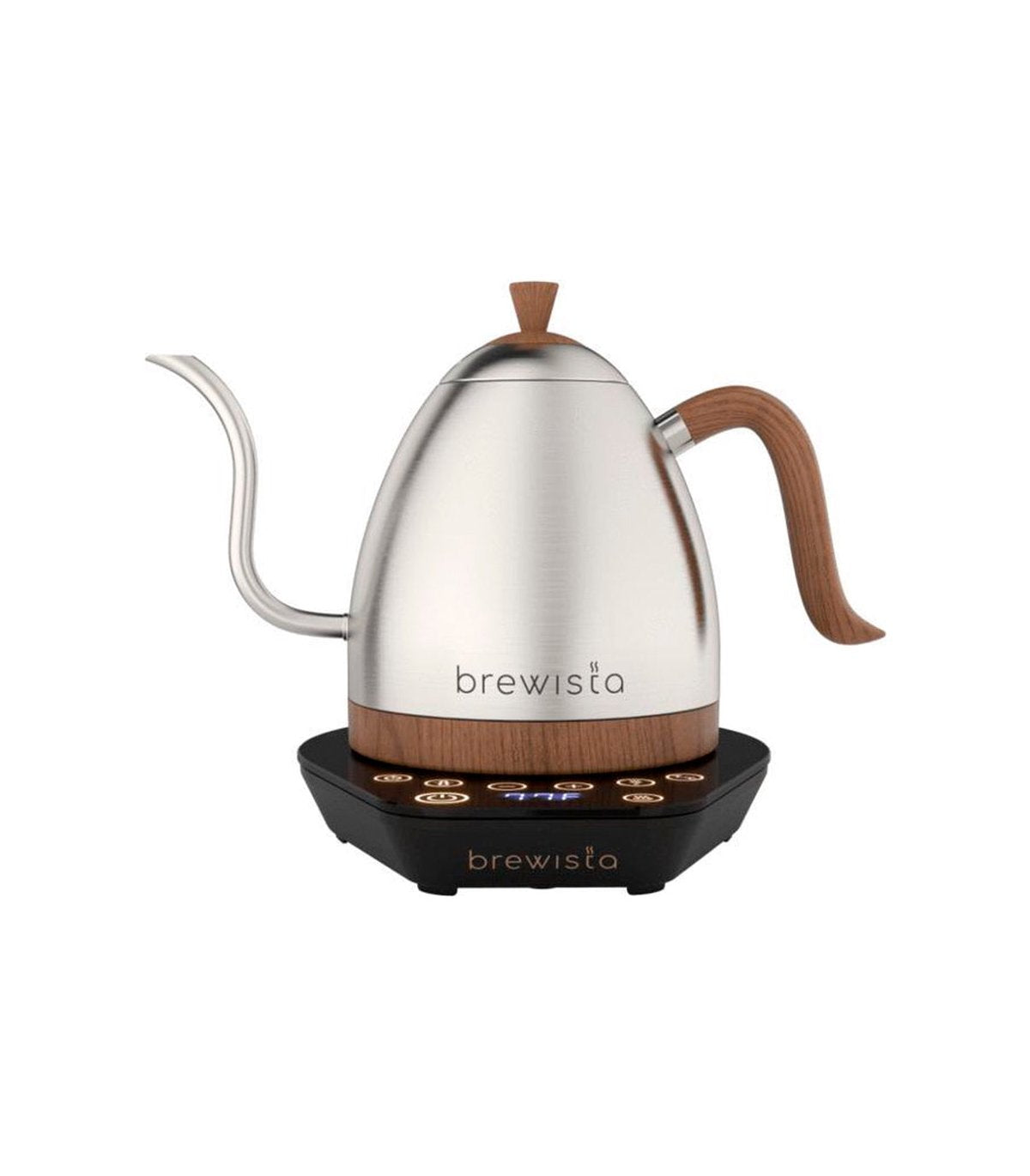 Hervidor Brewista Artisan con cuello de cisne ideal para café de especialidad color inox y madera