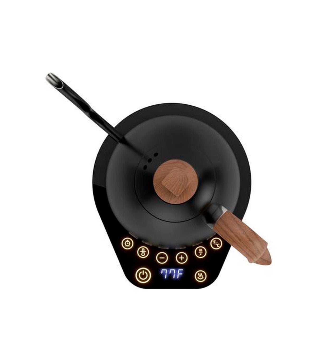 Hervidor de agua con cuello de cisne Brewista Artisan color negro con mango de madera