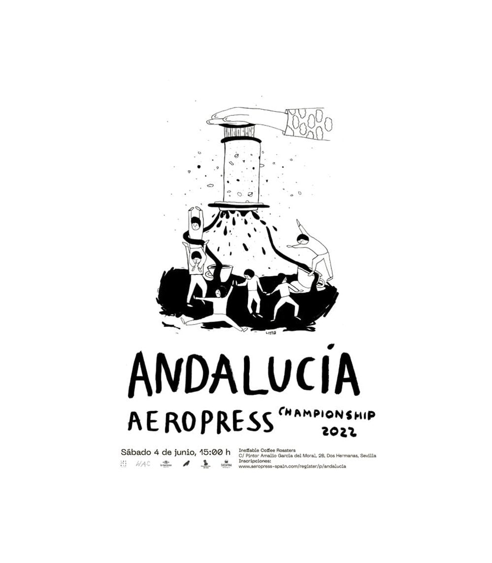 Cartel Andalucía AeroPress Championship 32x45 cm