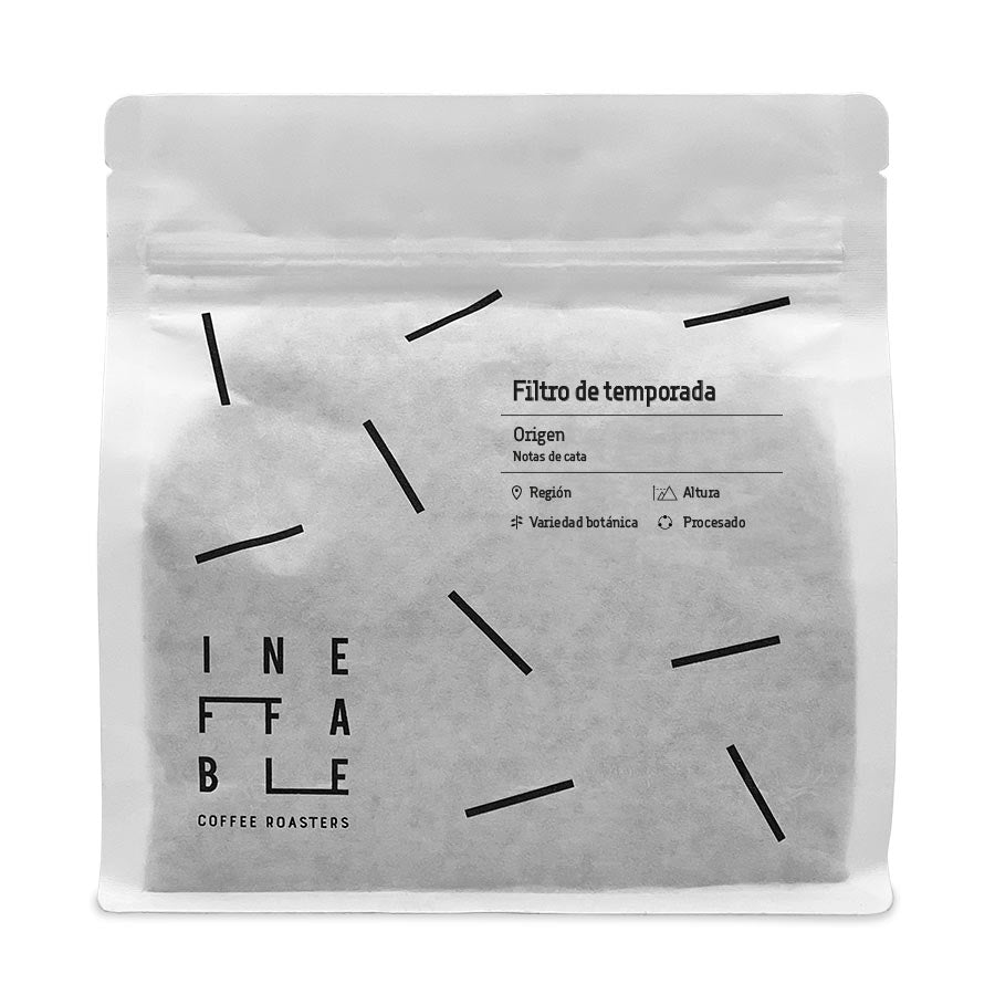 Paquete de café de especialidad indicado para café de filtro