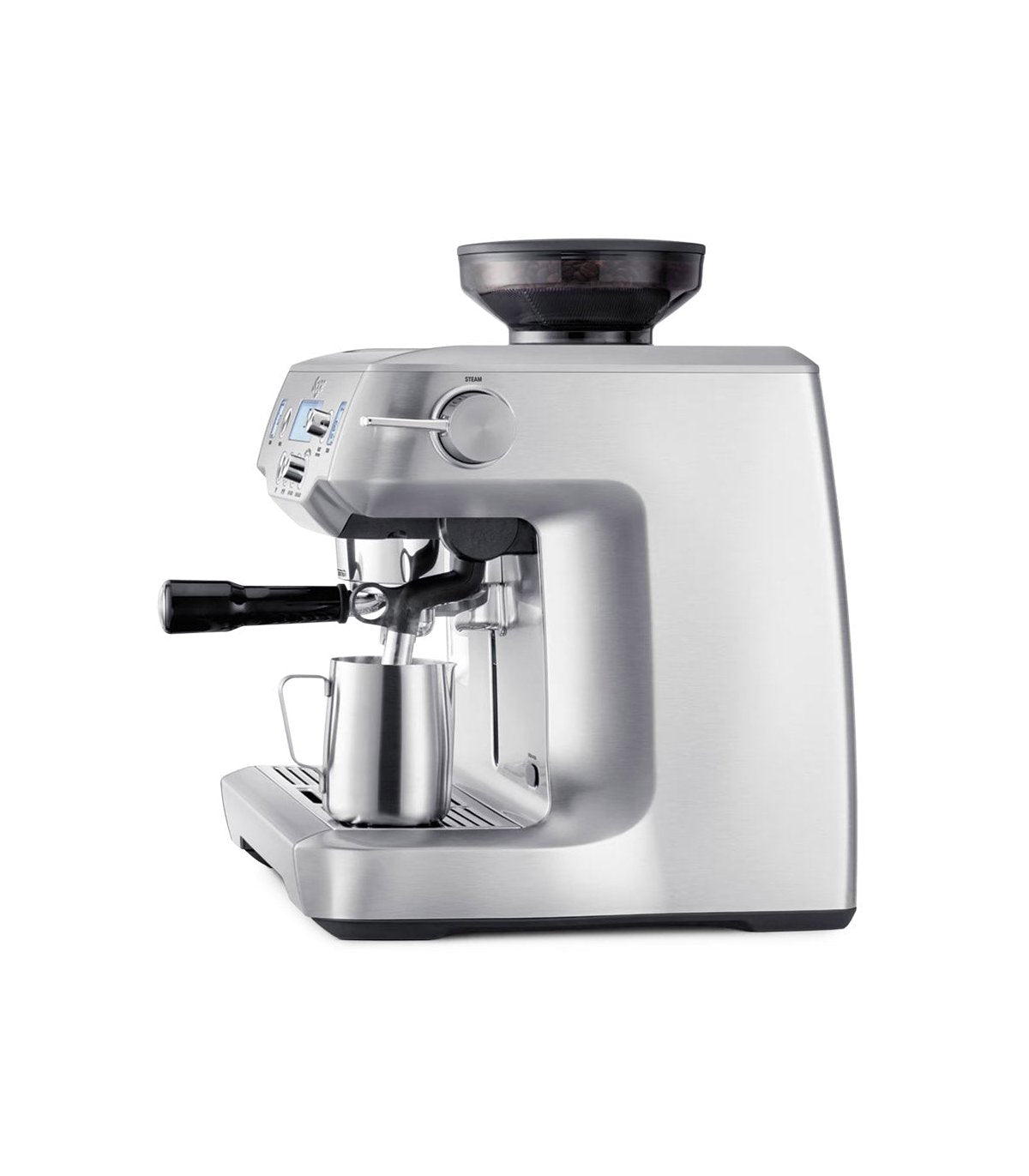 Cafetera para espresso con espumador color inox sage the oracle